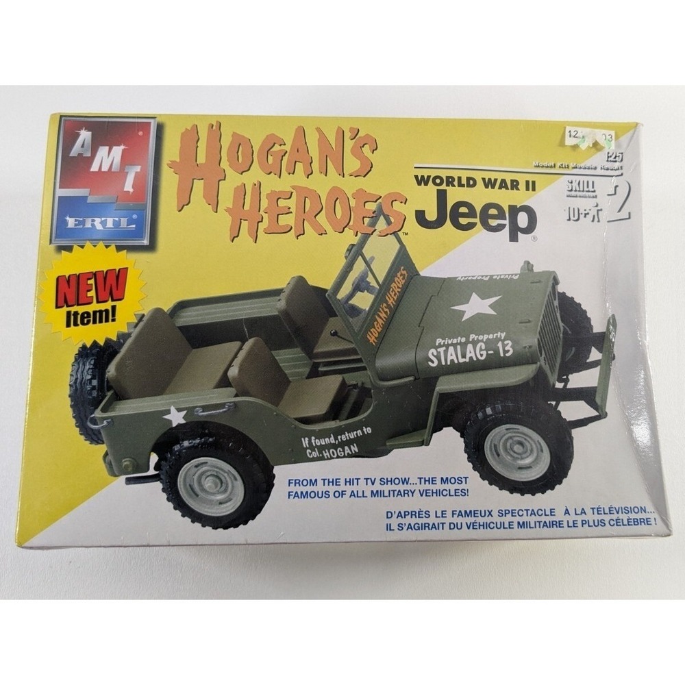 AMT Ertl Hogan's Heroes World War II Jeep 1/25 Scale Model Kit 31752 Sealed